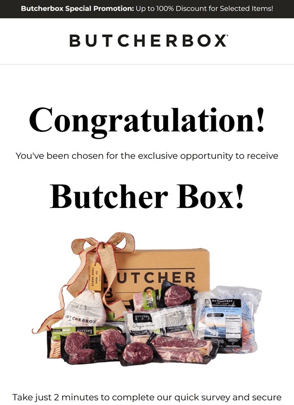 Butcherbox Survey
